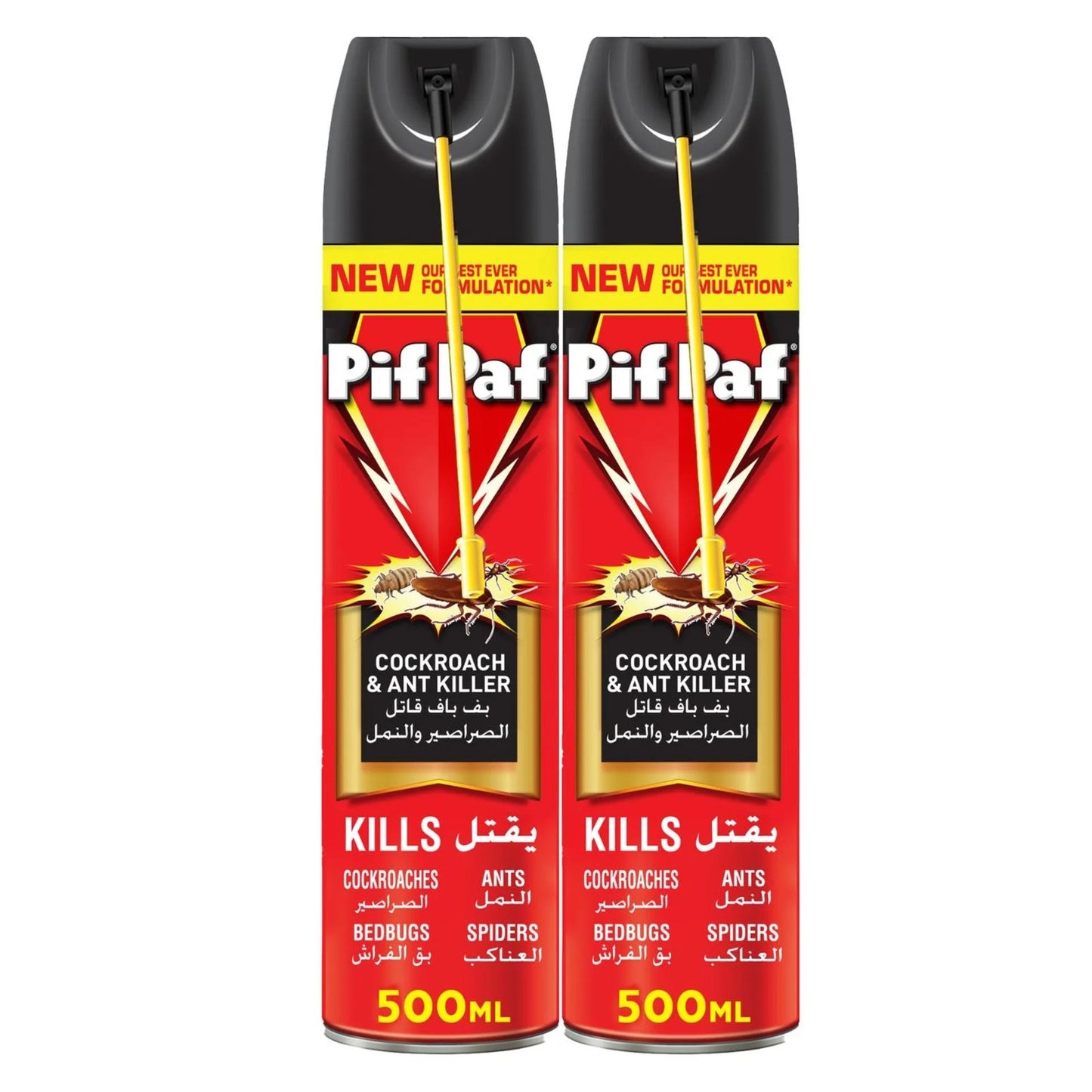 Pif Paf Cockroach & Ant Killer Spray Value Pack 2 x 500 ml