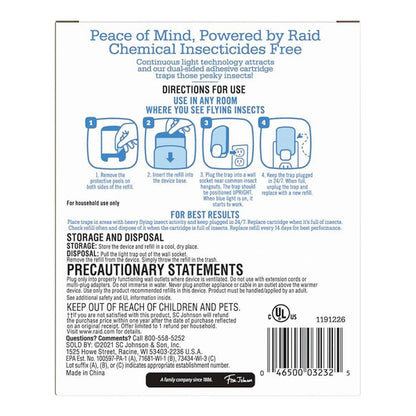 Raid Flying Insect Light Trap 1 Device + 1 Cartridges