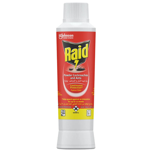 Raid Powder Cockroaches And Ants Continuous Protection 250 g