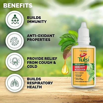 Dabur Tulsi Drops, 20 ml (Get 10 ml Free)