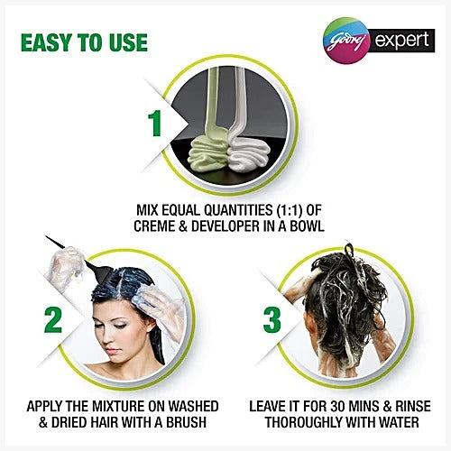Godrej Expert Rich Creme Hair Colour, 20 g + 20 ml 4.06 Dark Brown