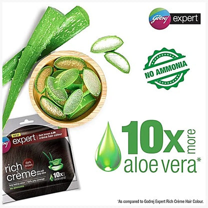 Godrej Expert Rich Creme Hair Colour, 20 g + 20 ml 4.06 Dark Brown