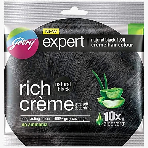 Godrej Expert Rich Creme Hair Colour, 1 pc Shade 1 Natural Black