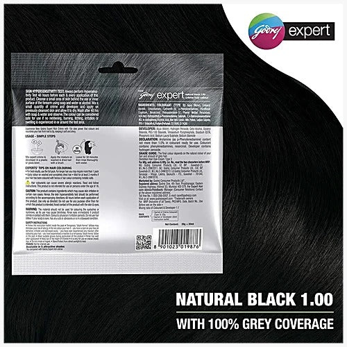 Godrej Expert Rich Creme Hair Colour, 1 pc Shade 1 Natural Black