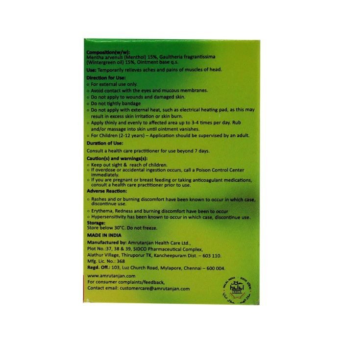 Amrutanjan Headache Balm - Faster Relaxation 9 ml