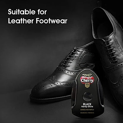 Cherry Blossom Black Handy Shine Shoe Shiner Sponge, 5 ml