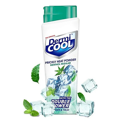 Dermi Cool Prickly Heat Powder Menthol Regular, 150 g (Dermicool 60g free)