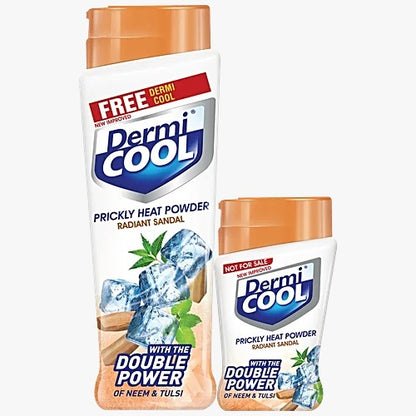 Dermi Cool Prickly Heat Powder Radiant Sandal, 150 g (Dermicool 60g free)