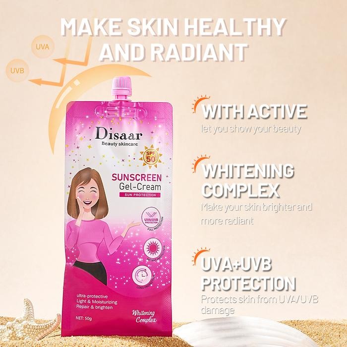 Disaar Beauty Skin Care Sunscreen Gel Cream SPF50 - 50g