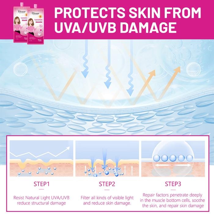 Disaar Beauty Skin Care Sunscreen Gel Cream SPF50 - 50g