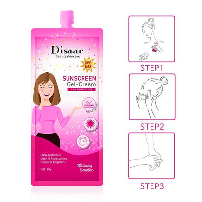 Disaar Beauty Skin Care Sunscreen Gel Cream SPF50 - 50g