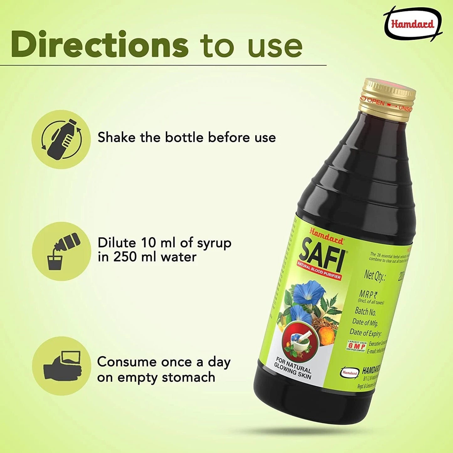 Hamdard Safi Blood Purifier Syrup for Healthy & Glowing Skin 500ml