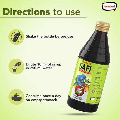 Hamdard Safi Blood Purifier Syrup for Healthy & Glowing Skin 500ml
