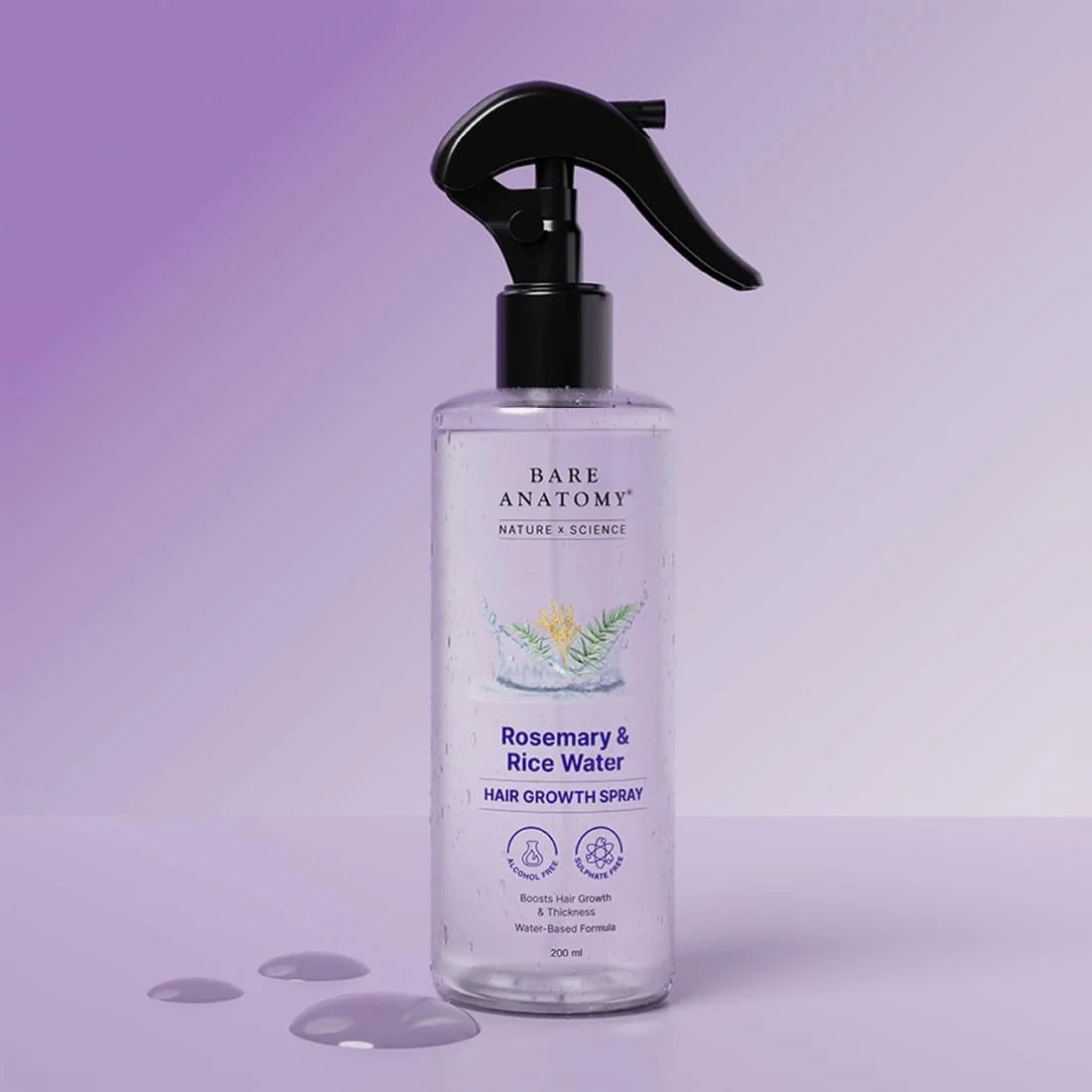 Bare Anatomy Rosemary & Rice Water Hair Growth Spray - 200 ml