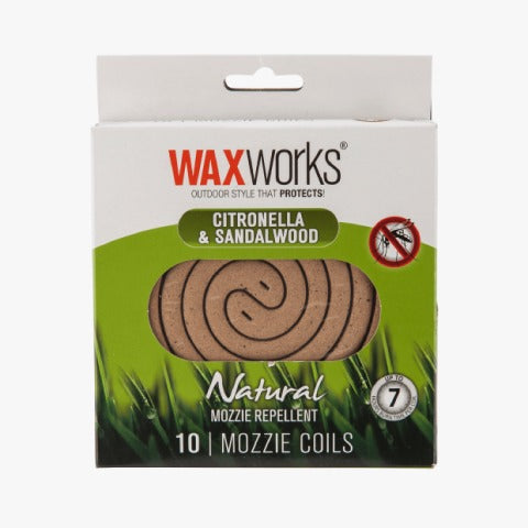 Wax Works Citronella & Sandalwood Incense Coil 10 Pack