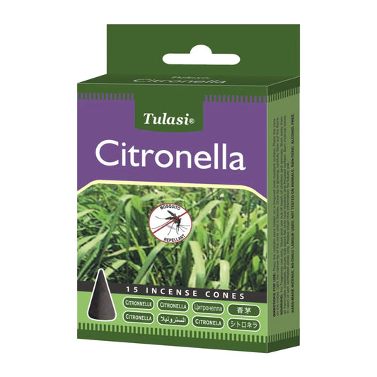 Tulasi Citronella Incense Cones - 15 cones