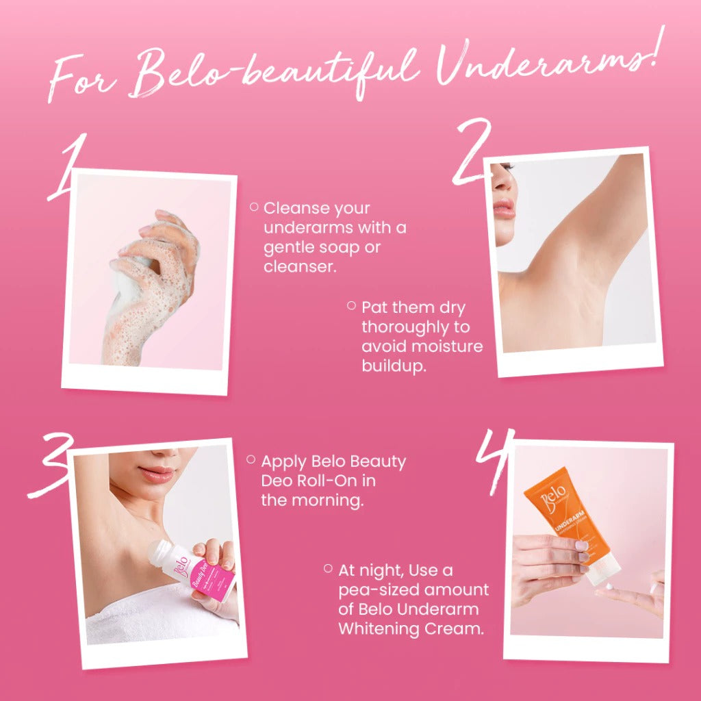 Belo Whitening Beauty Deo Roll On 40ml, Pack of 2