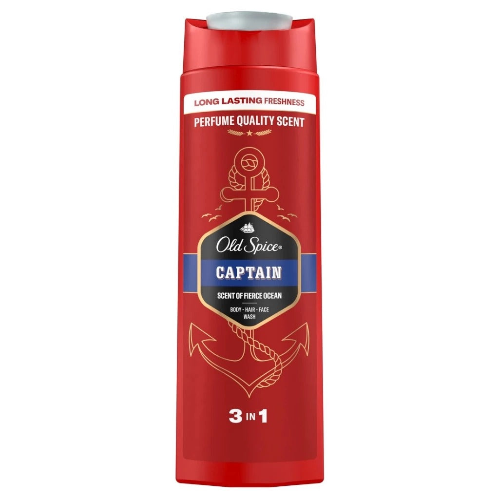 Old Spice 3-In-1 Shower Gel, Captain - 400ml