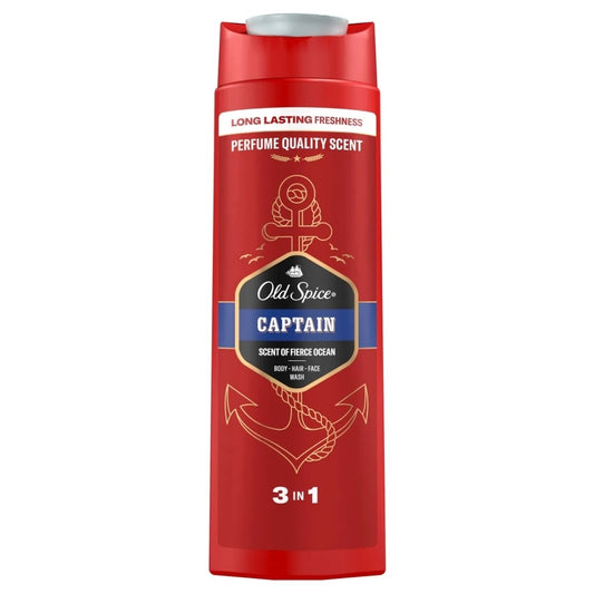 Old Spice 3-In-1 Shower Gel, Captain - 400ml
