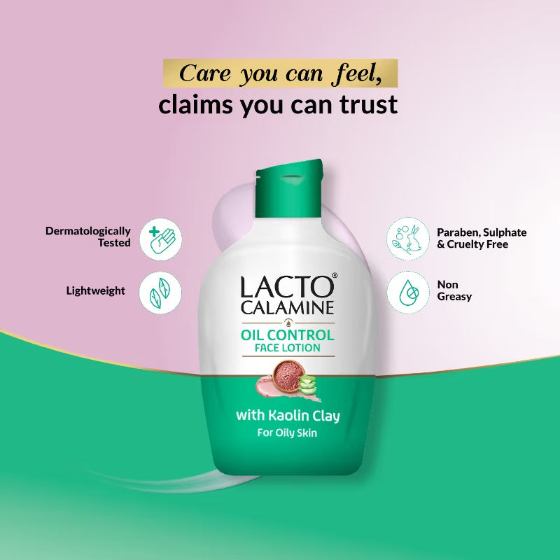 Lacto Calamine Face Moisturizer, Body Lotion with Kaolin for Combination to Normal Skin 120ml