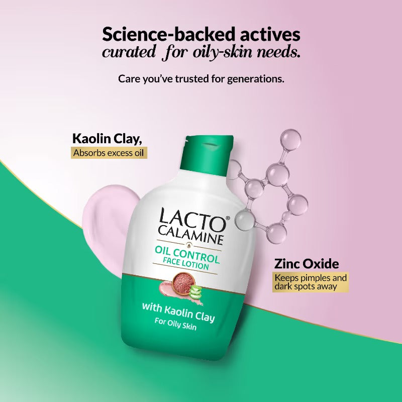 Lacto Calamine Face Moisturizer, Body Lotion with Kaolin for Combination to Normal Skin 120ml