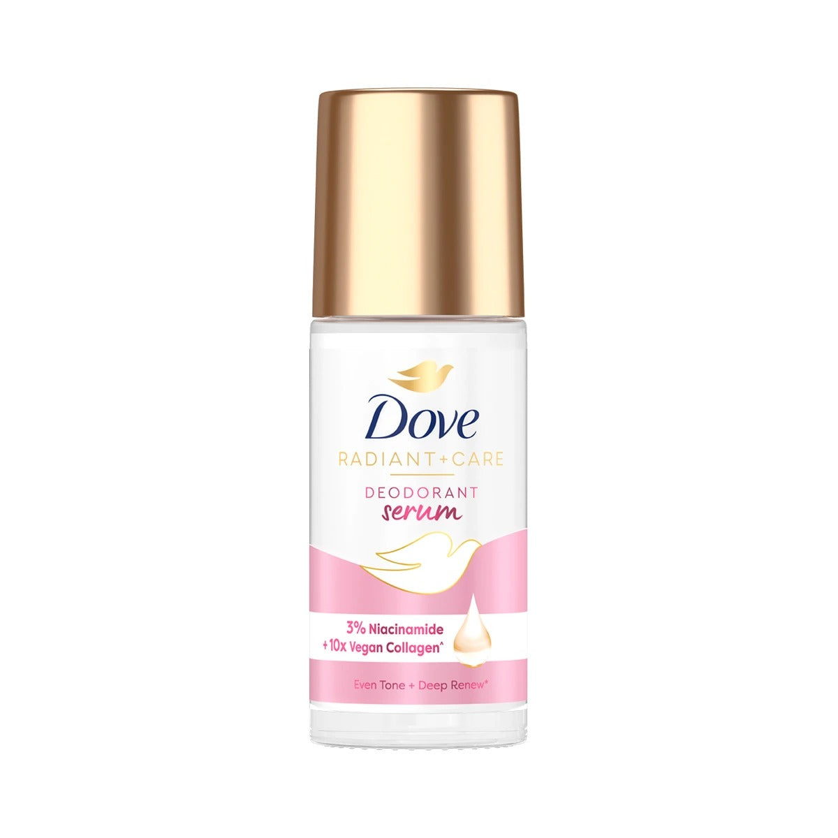 DOVE Radiant + Care Deodorant Serum Roll-On 3% Niacinamide + 10x Vegan Collagen 45 ml