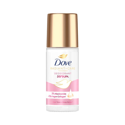 DOVE Radiant + Care Deodorant Serum Roll-On 3% Niacinamide + 10x Vegan Collagen 45 ml