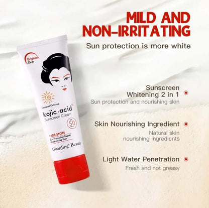 Guangjing Beauty Kojic Acid Sunscreen Cream SPF 50 - 80g
