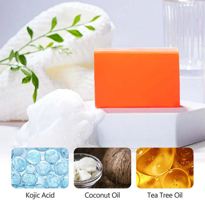 Guanjing Beauty Kojic Acid Soap For Face & Body - 100g (2+1) Offer
