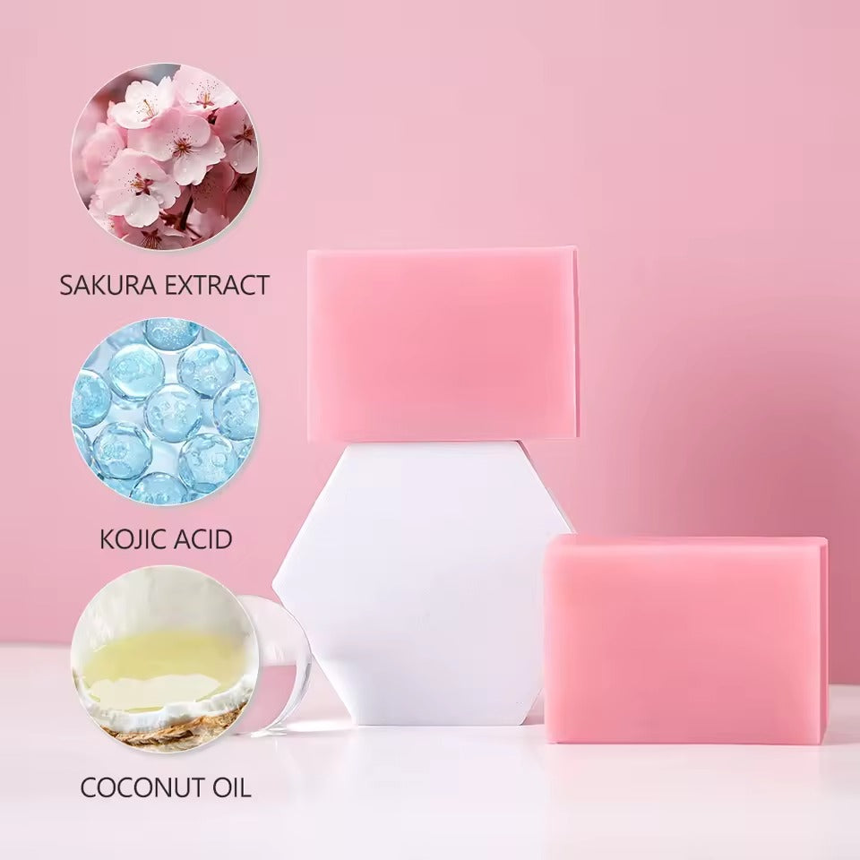 Guanjing Beauty Sakura Kojic Acid Essence Soap 120g