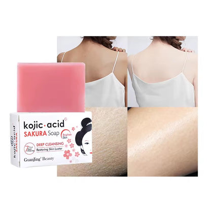 Guanjing Beauty Sakura Kojic Acid Essence Soap 120g