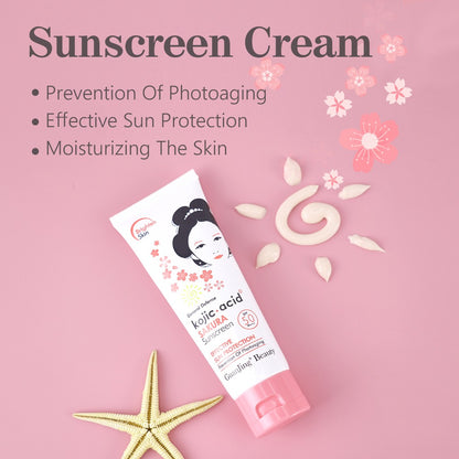 Guanjing Beauty Kojic acid Sakura Sunscreen SPF50 Effective Sun Protection 80g