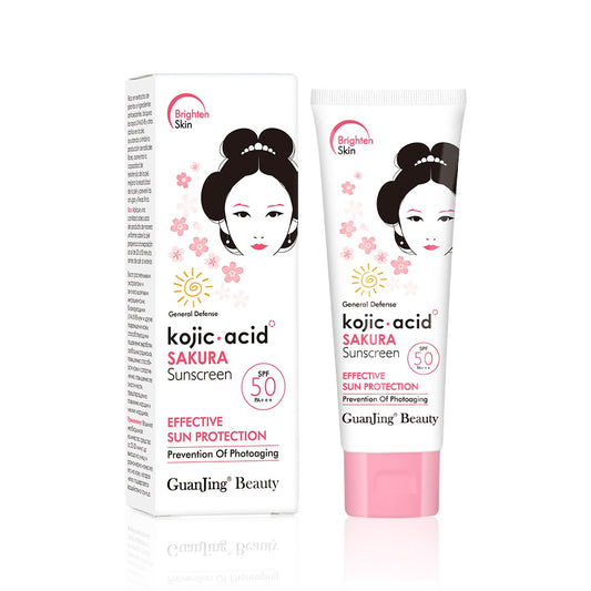 Guanjing Beauty Kojic acid Sakura Sunscreen SPF50 Effective Sun Protection 80g