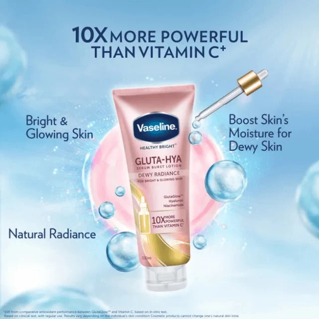 Vaseline Healthy Bright Gluta-Hya Serum Burst Lotion Dewy Radiance 330ml