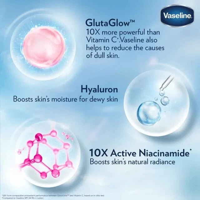 Vaseline Healthy Bright Gluta-Hya Serum Burst Lotion Dewy Radiance 330ml