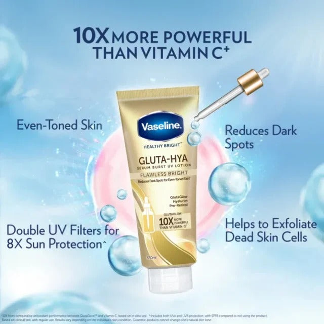 Vaseline Healthy Bright Gluta-Hya Flawless Bright Serum Burst Lotion 330ml
