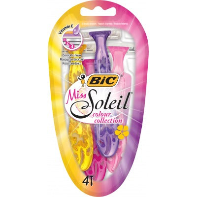 Bic Miss Soleil Colour Collection Disposable Razor Blister 4 pcs / pack