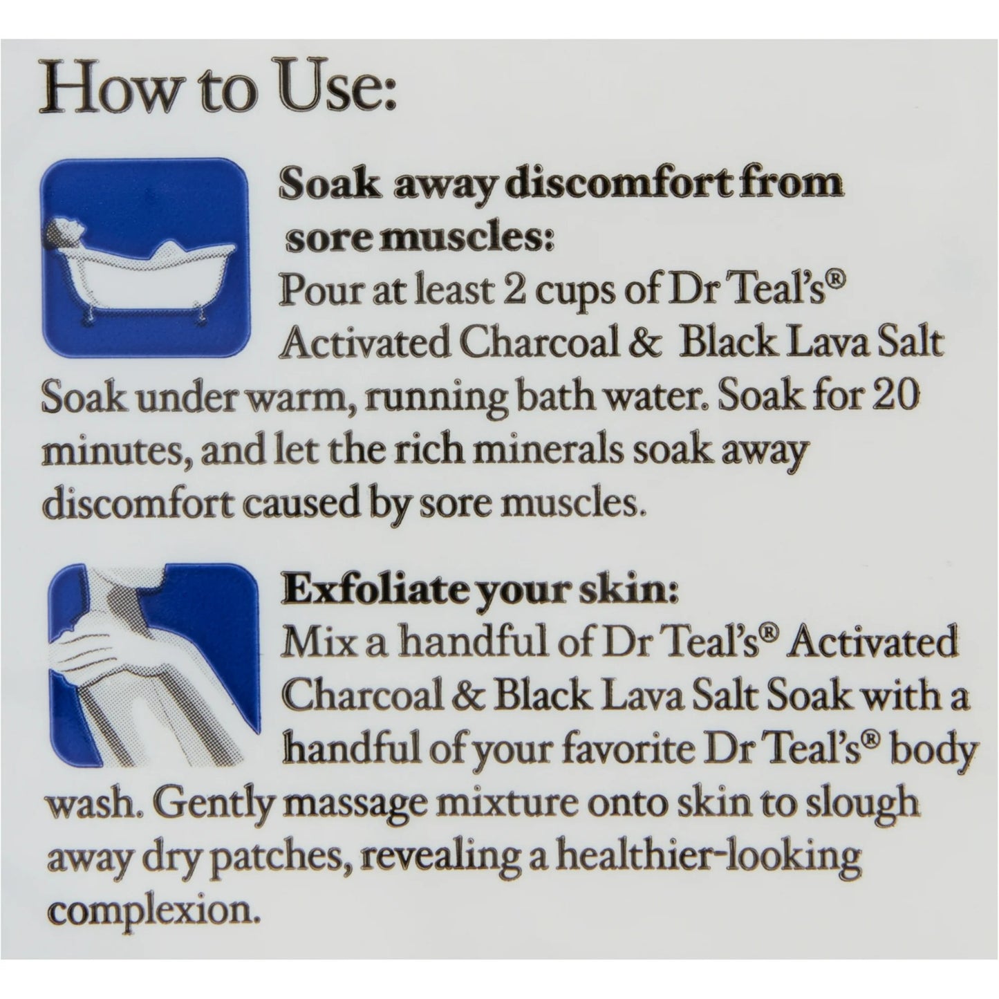 Dr Teal's Activated Charcoal and Hawaiian Black Lava Salt Epsom Salt, 3 lbs.