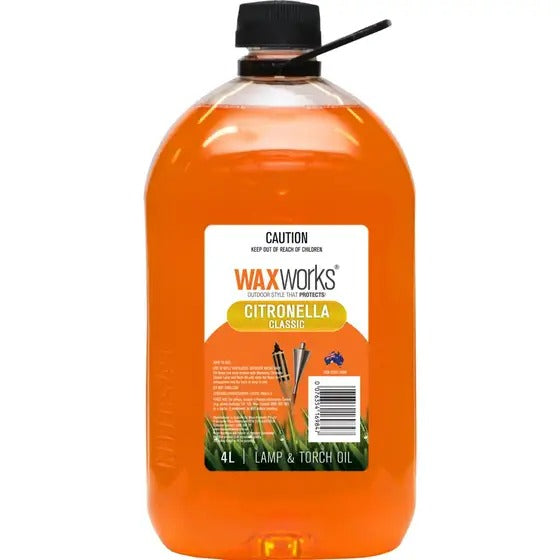 Waxworks Citronella Classic Torch And Lamp Oil 4 Liter