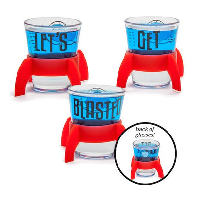 Big Mouth Let's Get Blasted Shot Glass Set (3 Pieces)