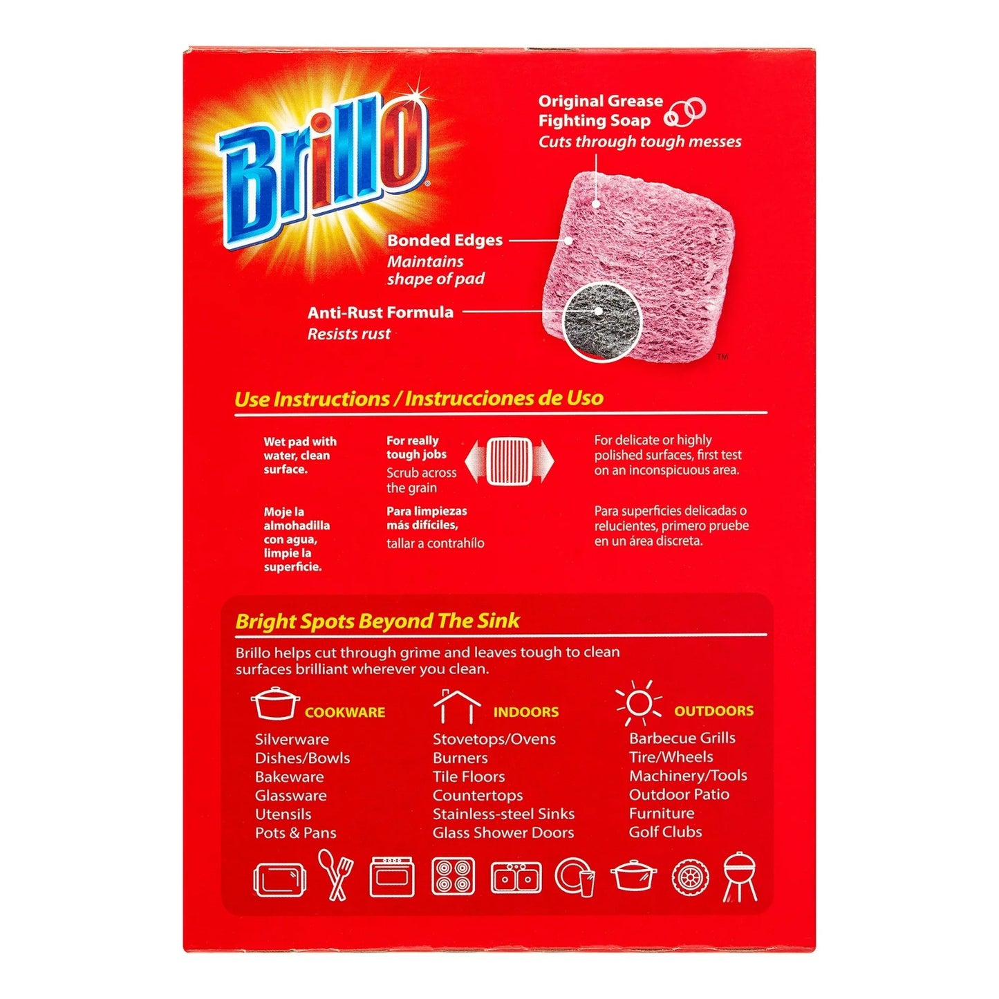 Brillo Heavy Duty Steel Wool Soap Pads, Original Scent