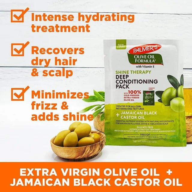 Palmer's Olive Oil Formula Shine Therapy Deep Conditioning Hair Pack, 60g