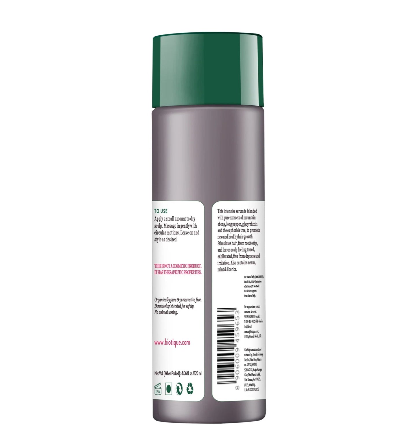 Biotique Mountain ebony anti hair fall hair serum 120 ml