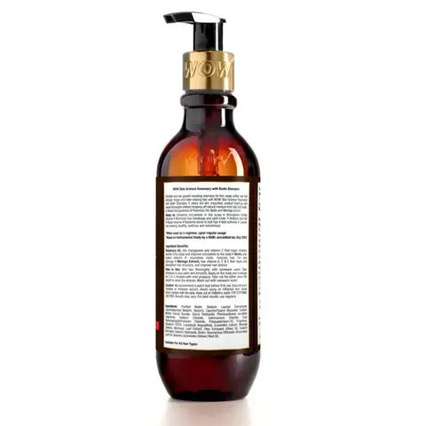 WOW Rosemary With Biotin Shampoo for Hair Growth 250 ml