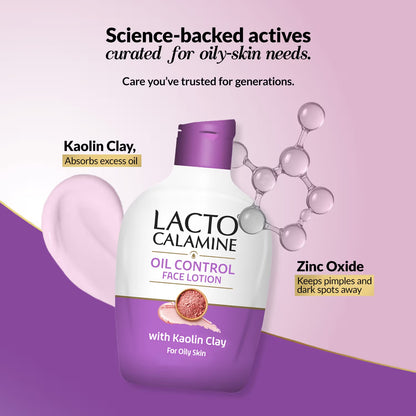 Lacto Calamine Face Lotion With Kaolin Clay & Glycerin Extracts For Oily Skin 120ml