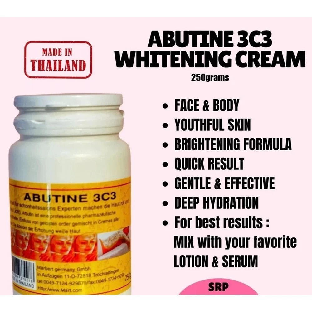 3C3 ABUTINE Skin Whitening Body Cream 220g
