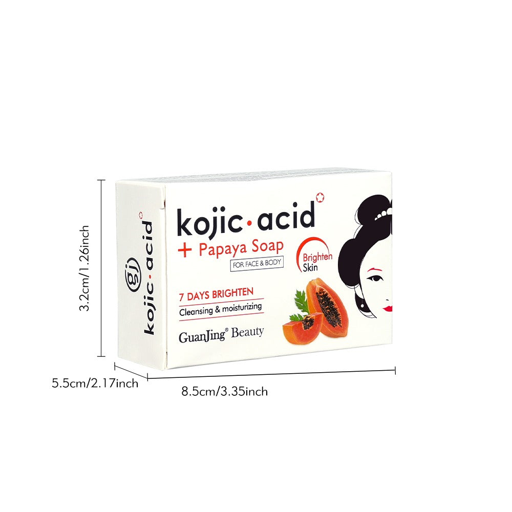 Guanjing Beauty Kojic Acid And Papaya Soap For Face And Body 120g