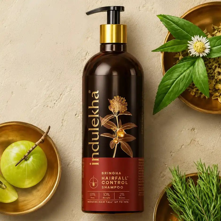 Indulekha Bringha Shampoo, Proprietary Ayurvedic Medicine for Hair Fall, 340ml