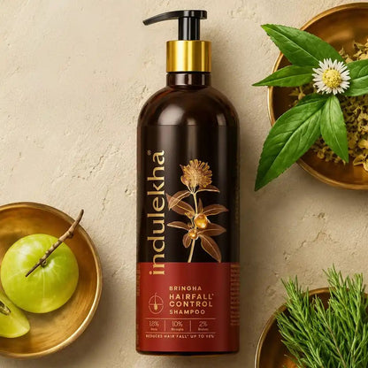 Indulekha Bringha Shampoo, Proprietary Ayurvedic Medicine for Hair Fall, 340ml