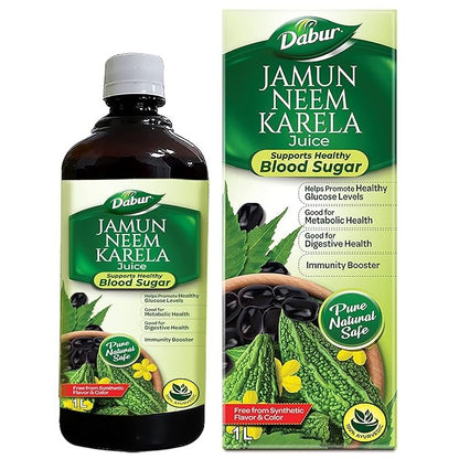 Dabur Jamun Neem Karela Juice 100% Ayurvedic - 1 Litre
